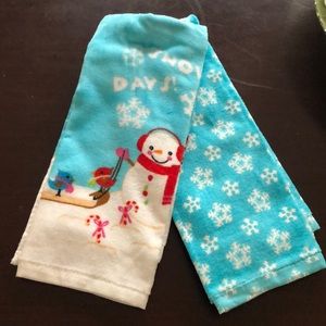 Winter dish towels
